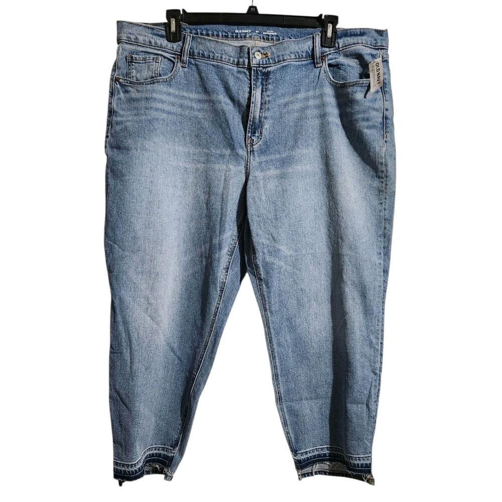Old Navy Jeans Womens 20 Blue Denim Medium Washed Mid Rise Boyfriend NEW Classic